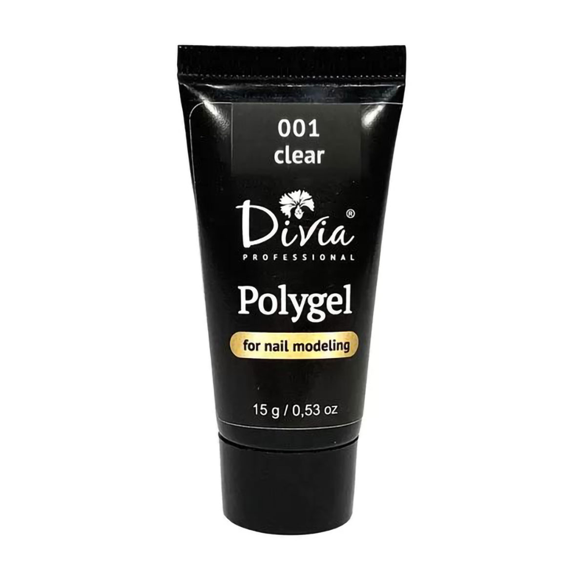 Уцінка! Полігель для нарощування нігтів Divia Polygel 001, 15 г