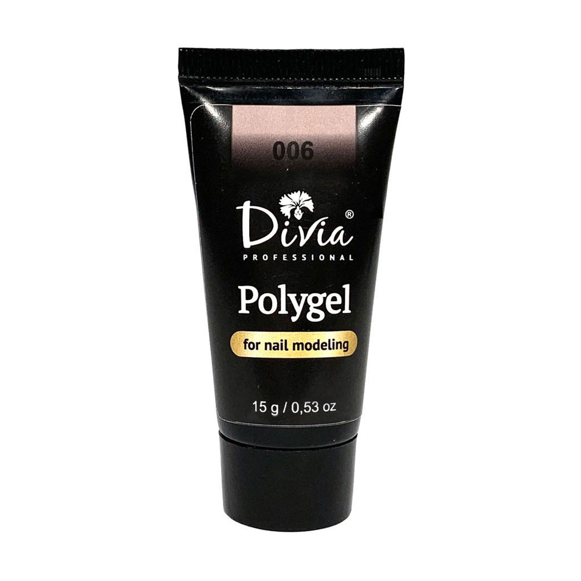 Уцінка! Полігель для нарощування нігтів Divia Polygel 006, 15 г